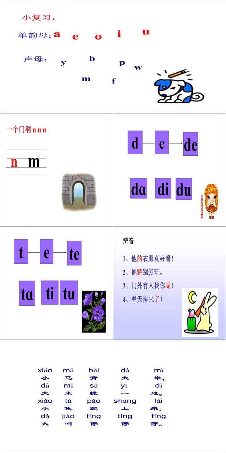 汉语拼音dtnlPPT教学自制课件(一年级语文上册)