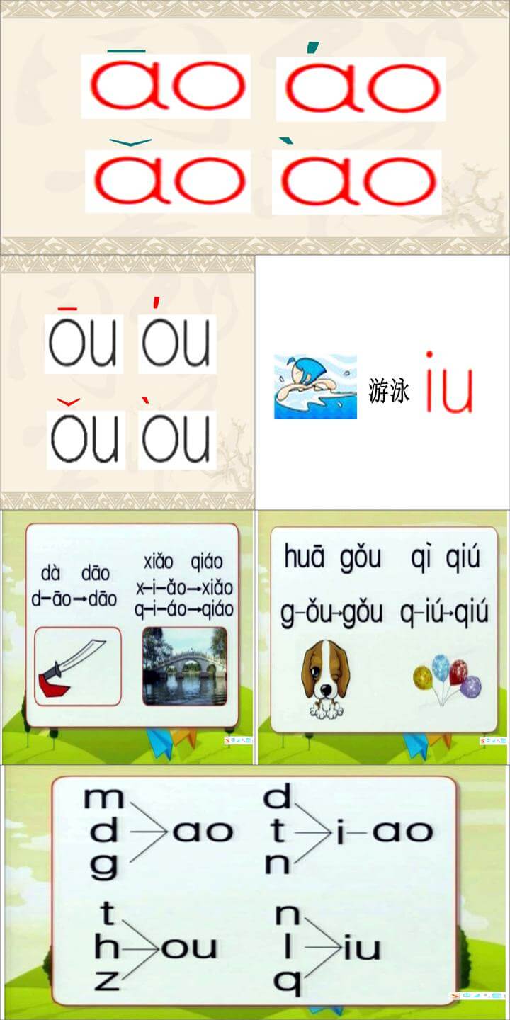 汉语拼音aoouiuPPT教学自制课件(一年级语文上册)
