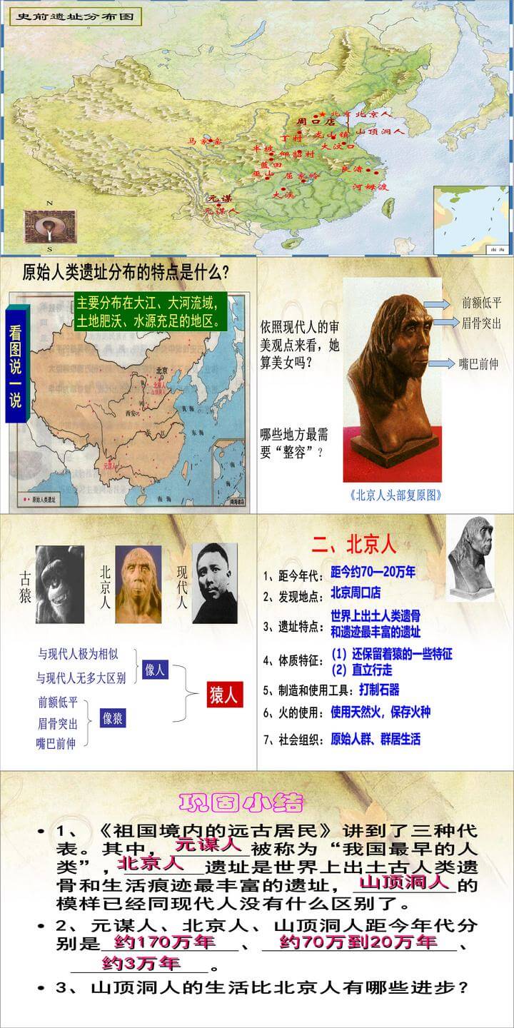 第1课:中国早期人类的代表-北京人课件ppt下载