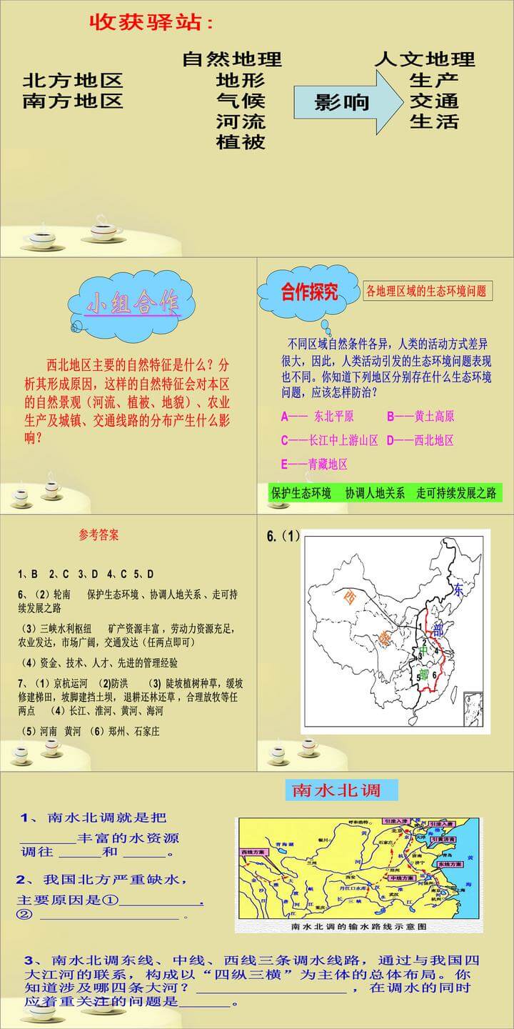 第五章中国的地理差异地理ppt课件下载